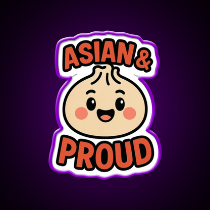 Asian Dumpling Character For Aapi Month Pride Asian Cultural Led Neon Sign Rgb Color - LED neon sign view 9