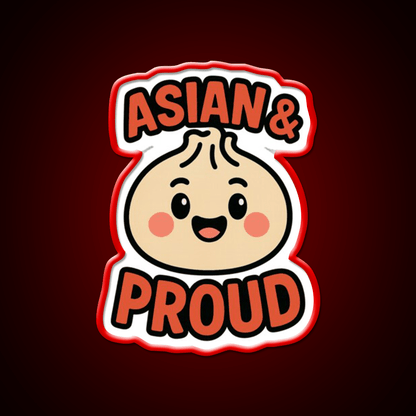 Asian Dumpling Character For Aapi Month Pride Asian Cultural Led Neon Sign Rgb Color - Shineneon
