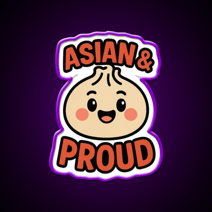 Asian Dumpling Character For Aapi Month Pride Asian Cultural Led Neon Sign Rgb Color - Shineneon