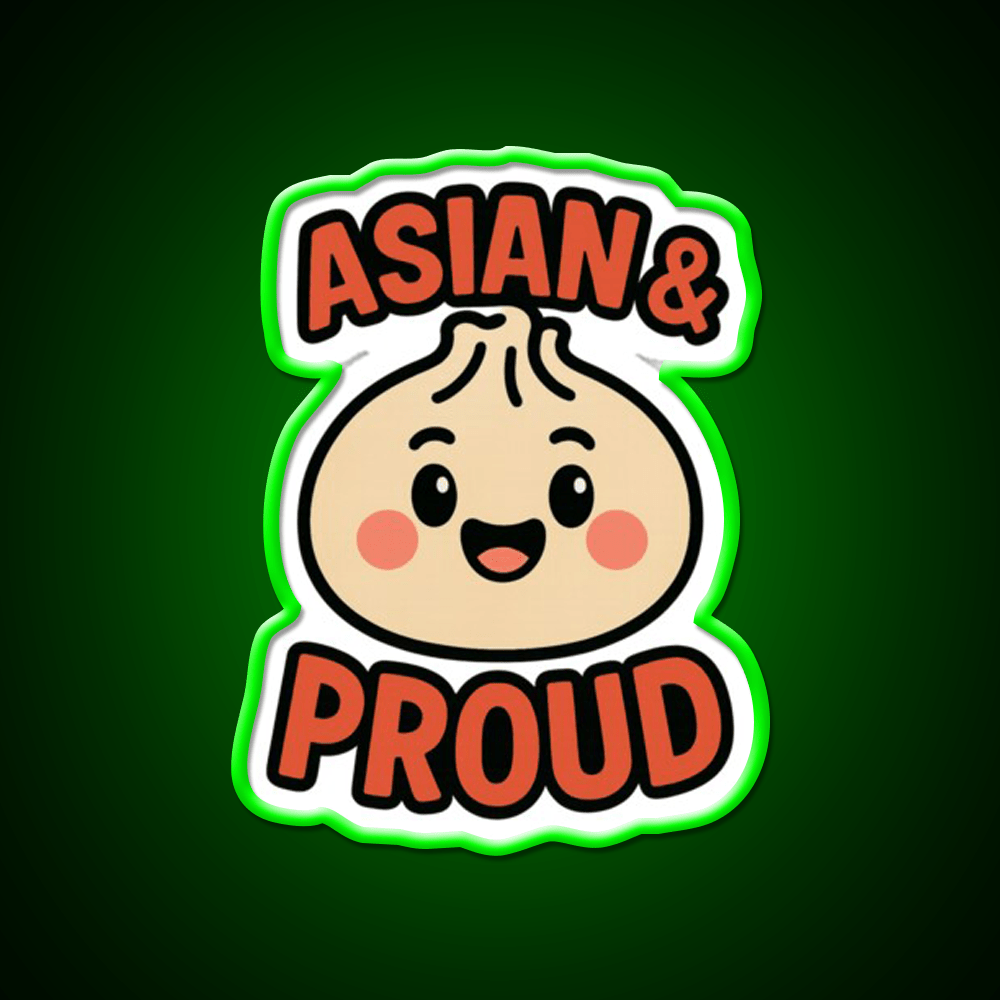 Asian Dumpling Character For Aapi Month Pride Asian Cultural Led Neon Sign Rgb Color - Shineneon