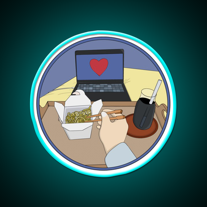 Asian Food A Drink And Something To Watch Led Neon Sign Chinese Food Rgb Color