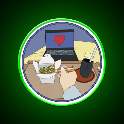 Asian Food A Drink And Something To Watch Led Neon Sign Chinese Food Rgb Color