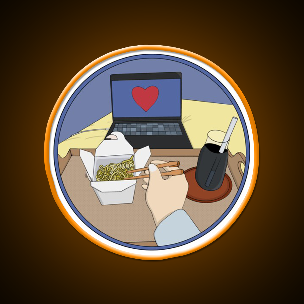 Asian Food A Drink And Something To Watch Led Neon Sign Chinese Food Rgb Color