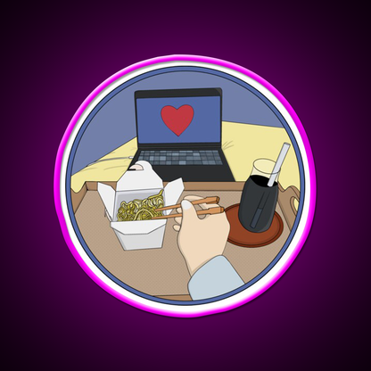 Asian Food A Drink And Something To Watch Led Neon Sign Chinese Food Rgb Color