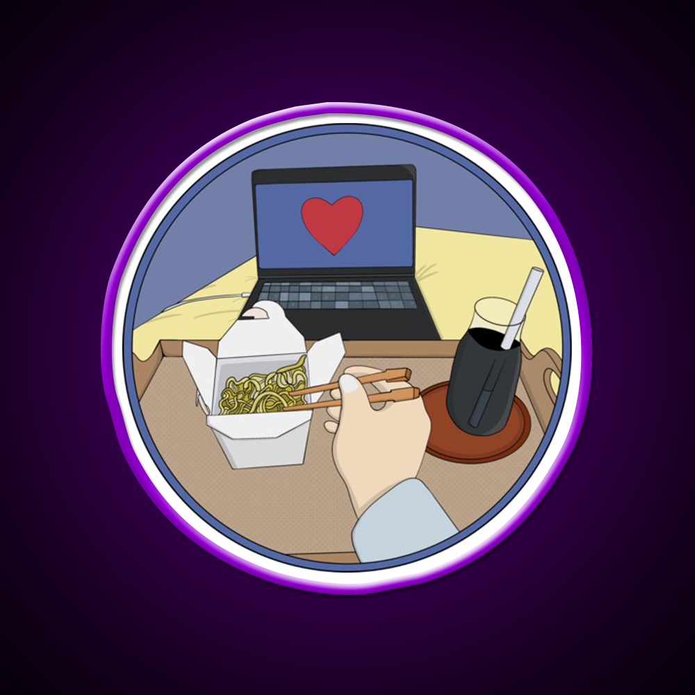 Asian Food A Drink And Something To Watch Led Neon Sign Chinese Food Rgb Color