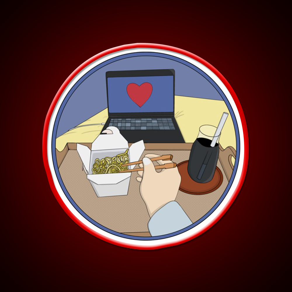 Asian Food A Drink And Something To Watch Led Neon Sign Chinese Food Rgb Color