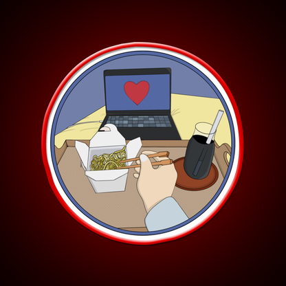 Asian Food A Drink And Something To Watch Led Neon Sign Chinese Food Rgb Color