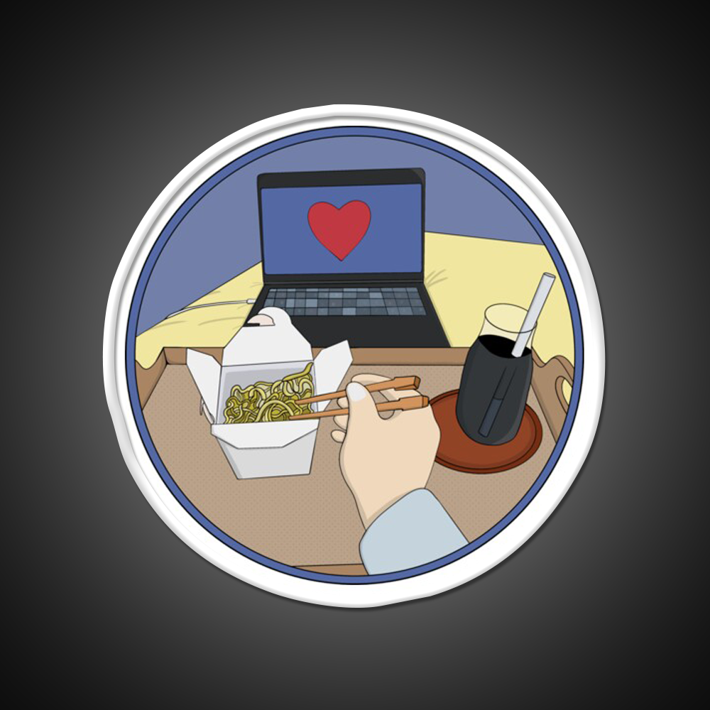 Asian Food A Drink And Something To Watch Led Neon Sign Chinese Food Rgb Color