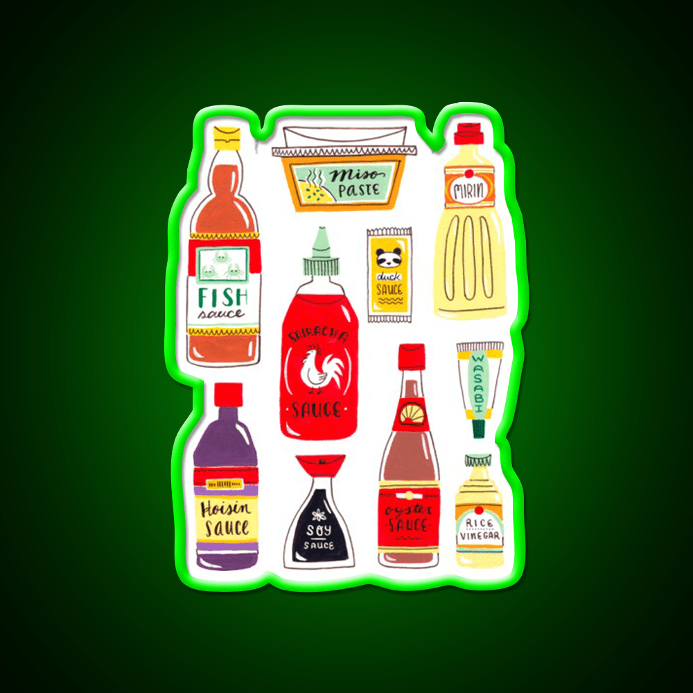 Asian Seasonings Led Neon Sign Chinese Food Rgb Color - Shineneon