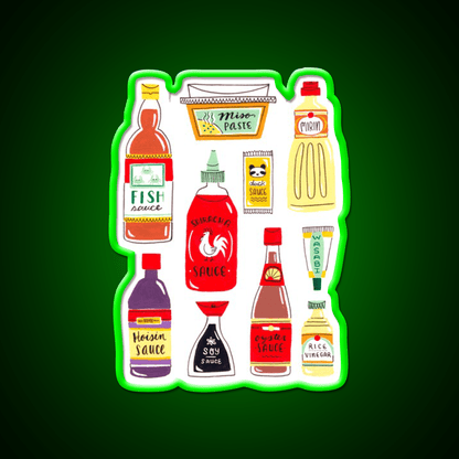Asian Seasonings Led Neon Sign Chinese Food Rgb Color - Shineneon