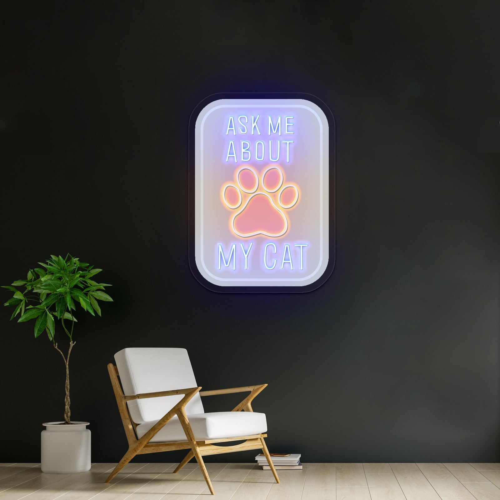 Ask Me About My Cat Green Neon Signs For Personalized Neon Signs - Shineneon
