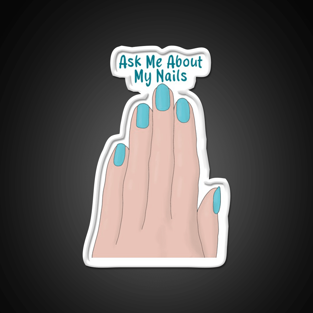 Ask Me About My Nail Salon Led Neon Sign For Beauty Salon Rgb Color - Shineneon
