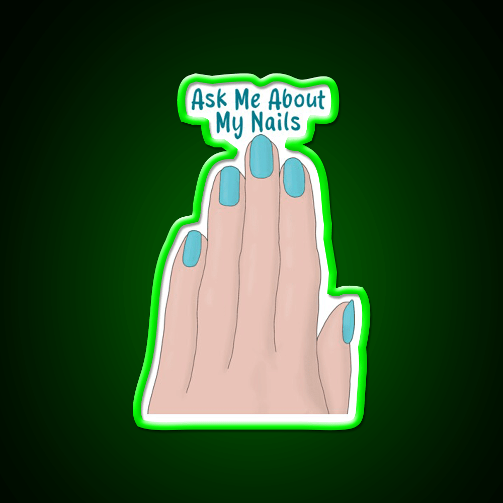 Ask Me About My Nail Salon Led Neon Sign For Beauty Salon Rgb Color - Shineneon