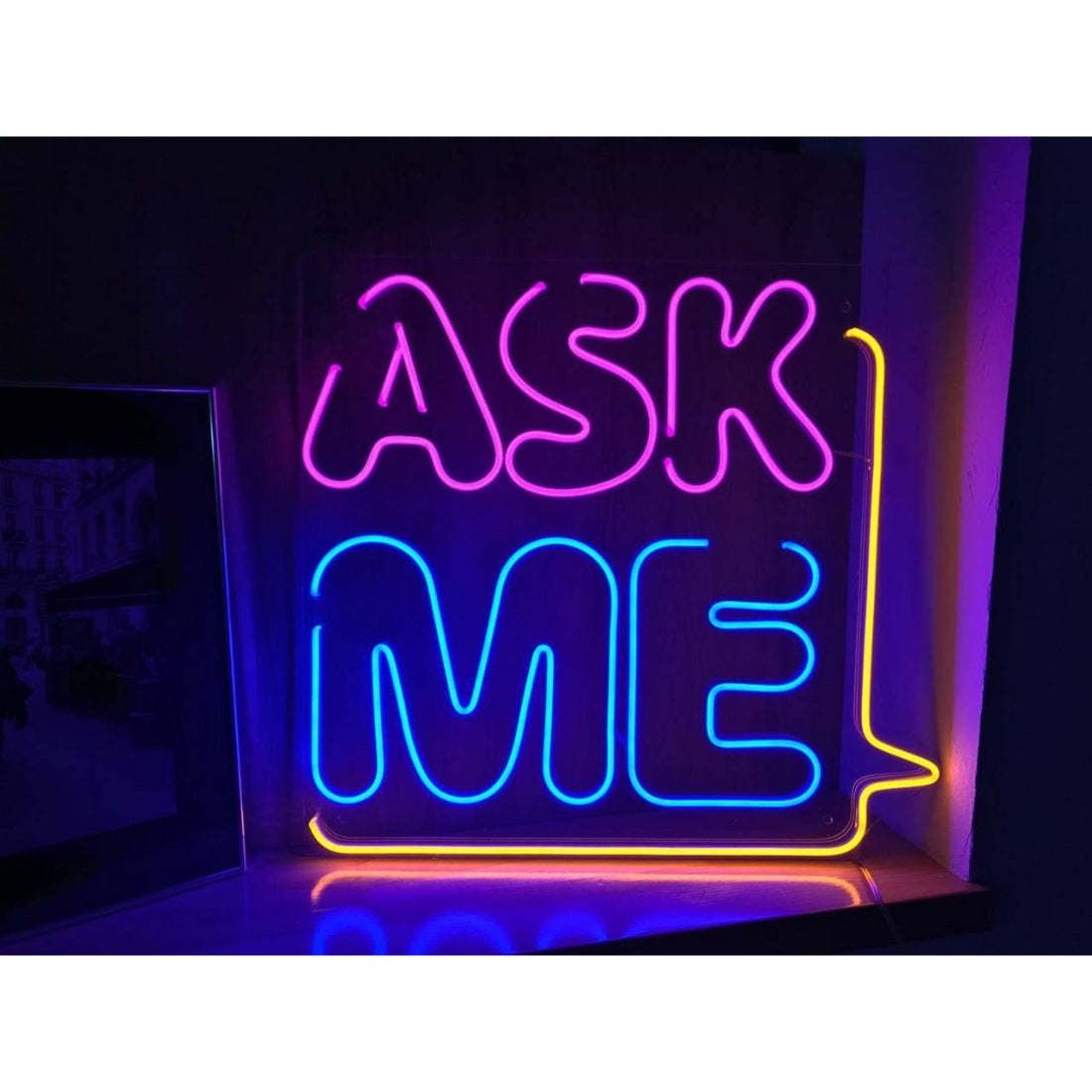 Ask Me Led Sign Business Neon Sign