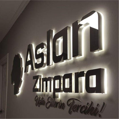 Aslan Zimpara 3D Backlit Channel Letters Led Light Sign - Shineneon