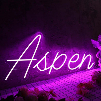 Aspen Purple Led Neon Sign - Shineneon