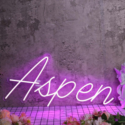 Aspen Purple Led Neon Sign - Shineneon