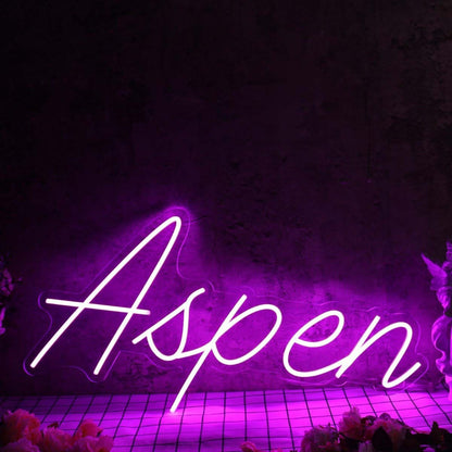 Aspen Purple Led Neon Sign - Shineneon