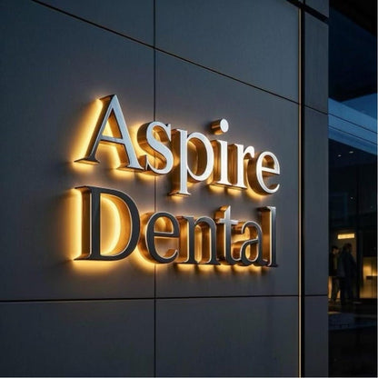 Aspire Dental 3D Backlit Channel Letters Led Light Sign - Shineneon