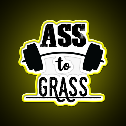 Ass To Grass Gym Fitness Led Neon Sign Rgb Color