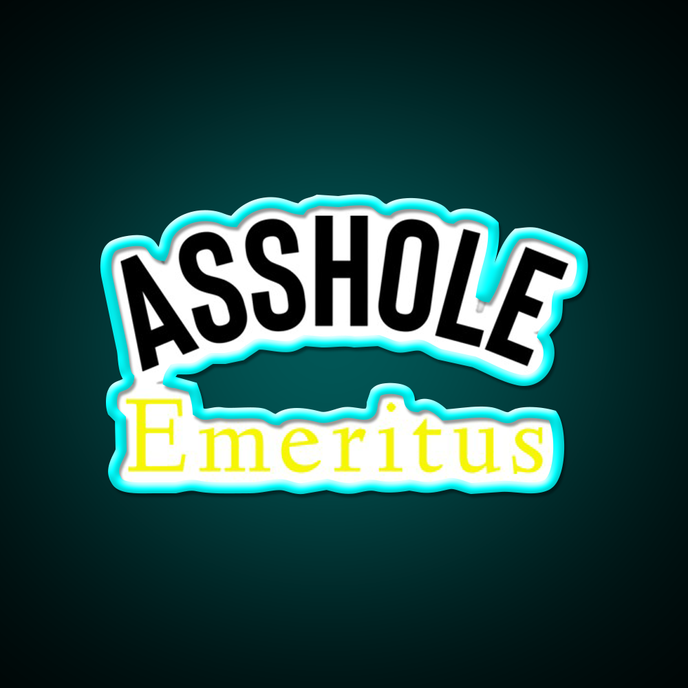 Asshole Emeritus Man Cave Bar Led Neon Sign Rgb Color