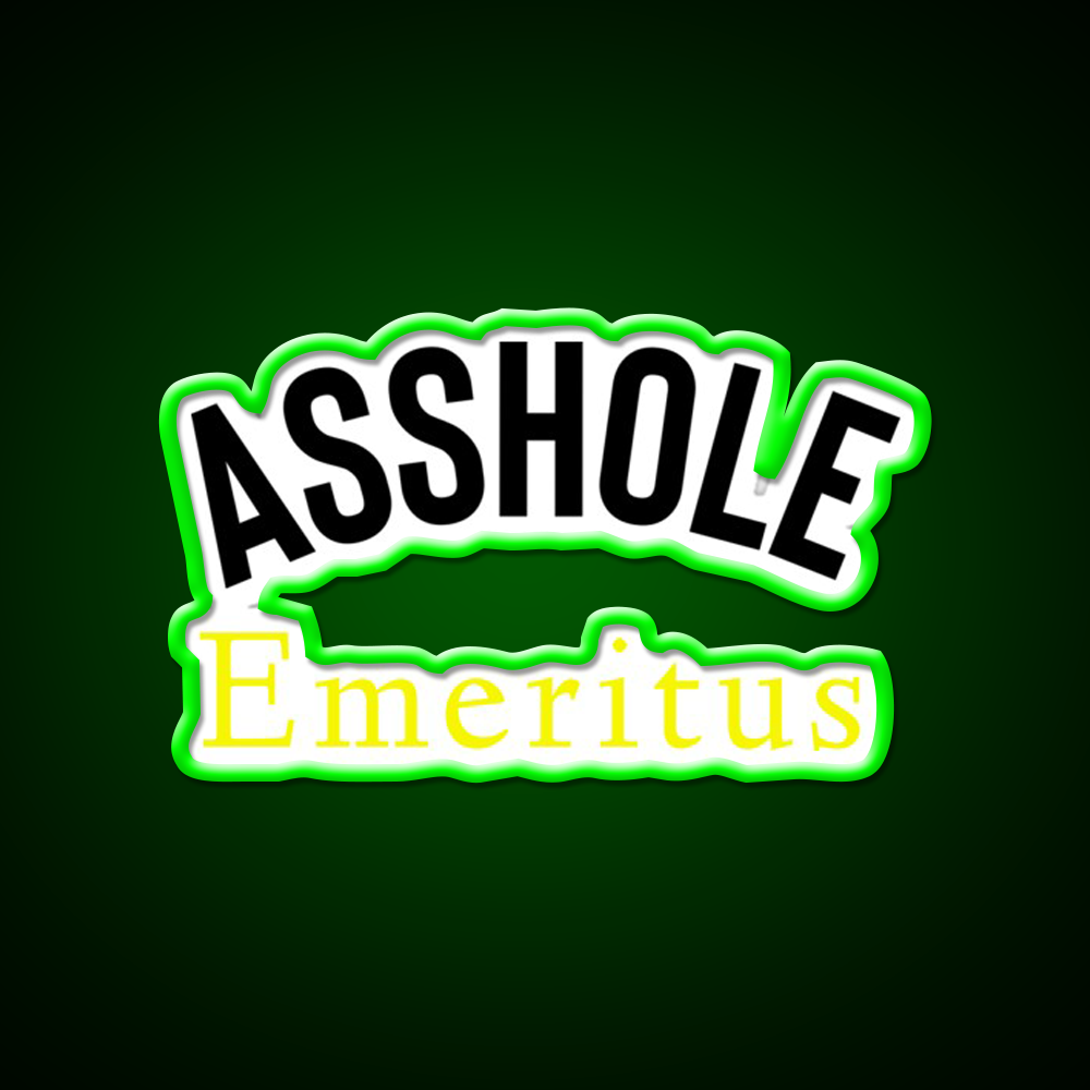 Asshole Emeritus Man Cave Bar Led Neon Sign Rgb Color