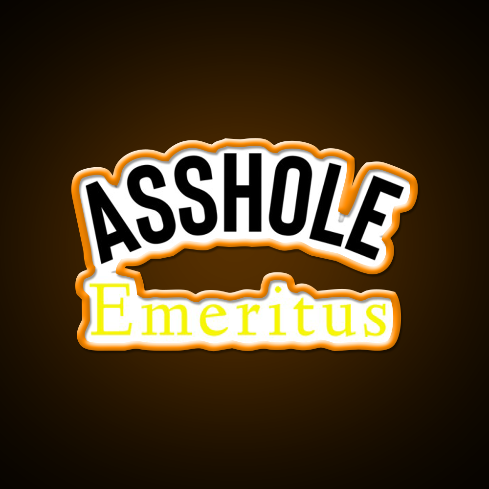 Asshole Emeritus Man Cave Bar Led Neon Sign Rgb Color