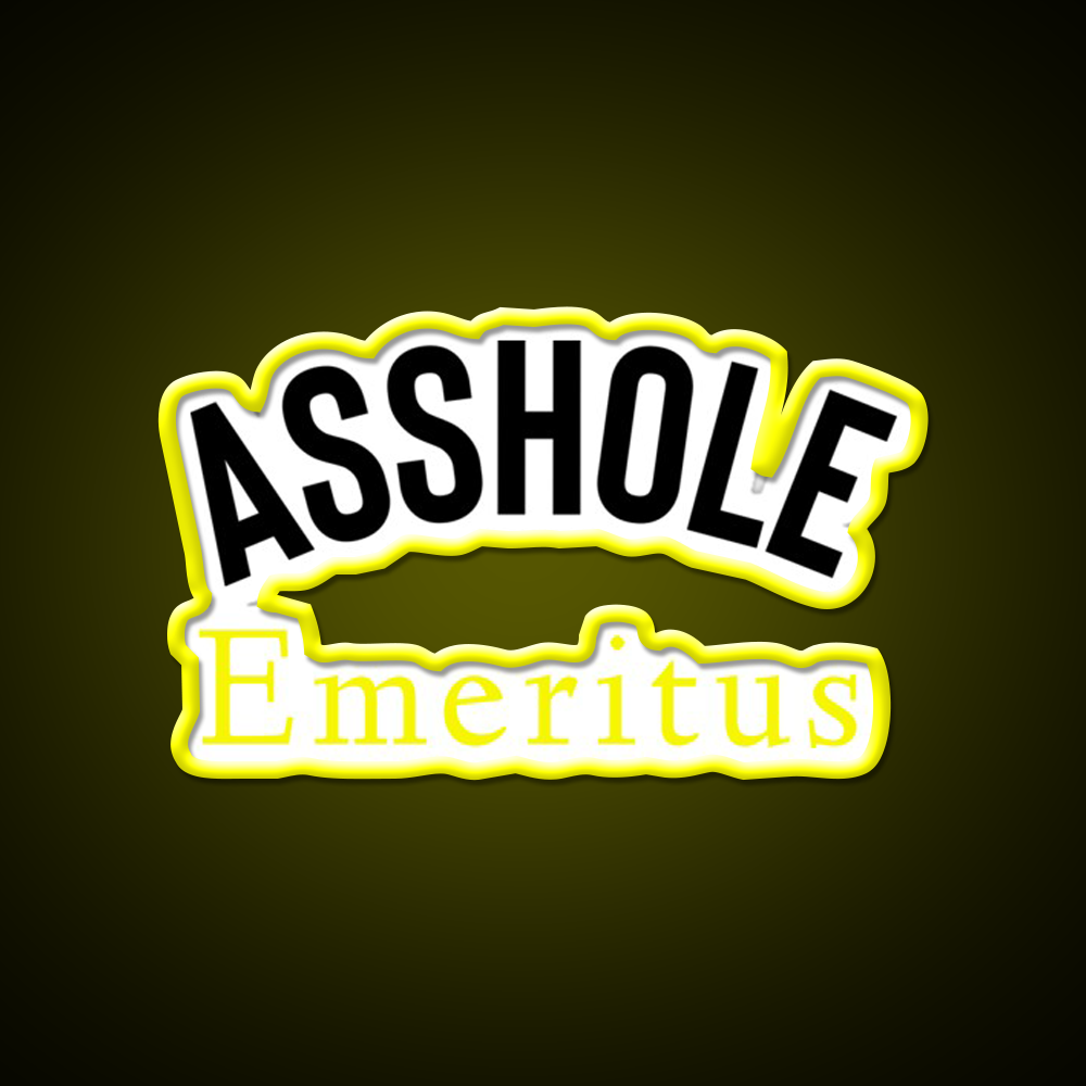 Asshole Emeritus Man Cave Bar Led Neon Sign Rgb Color