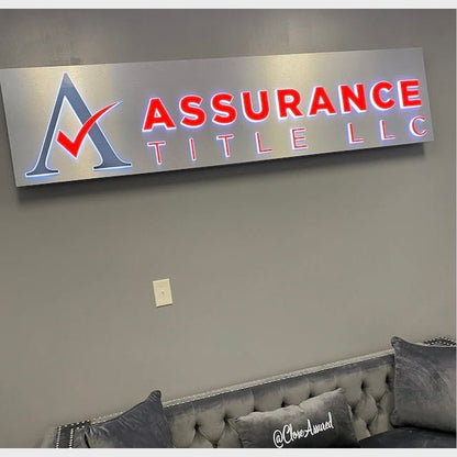 Assurance Title Llc 3D Backlit Channel Letters Led Light Sign - Shineneon