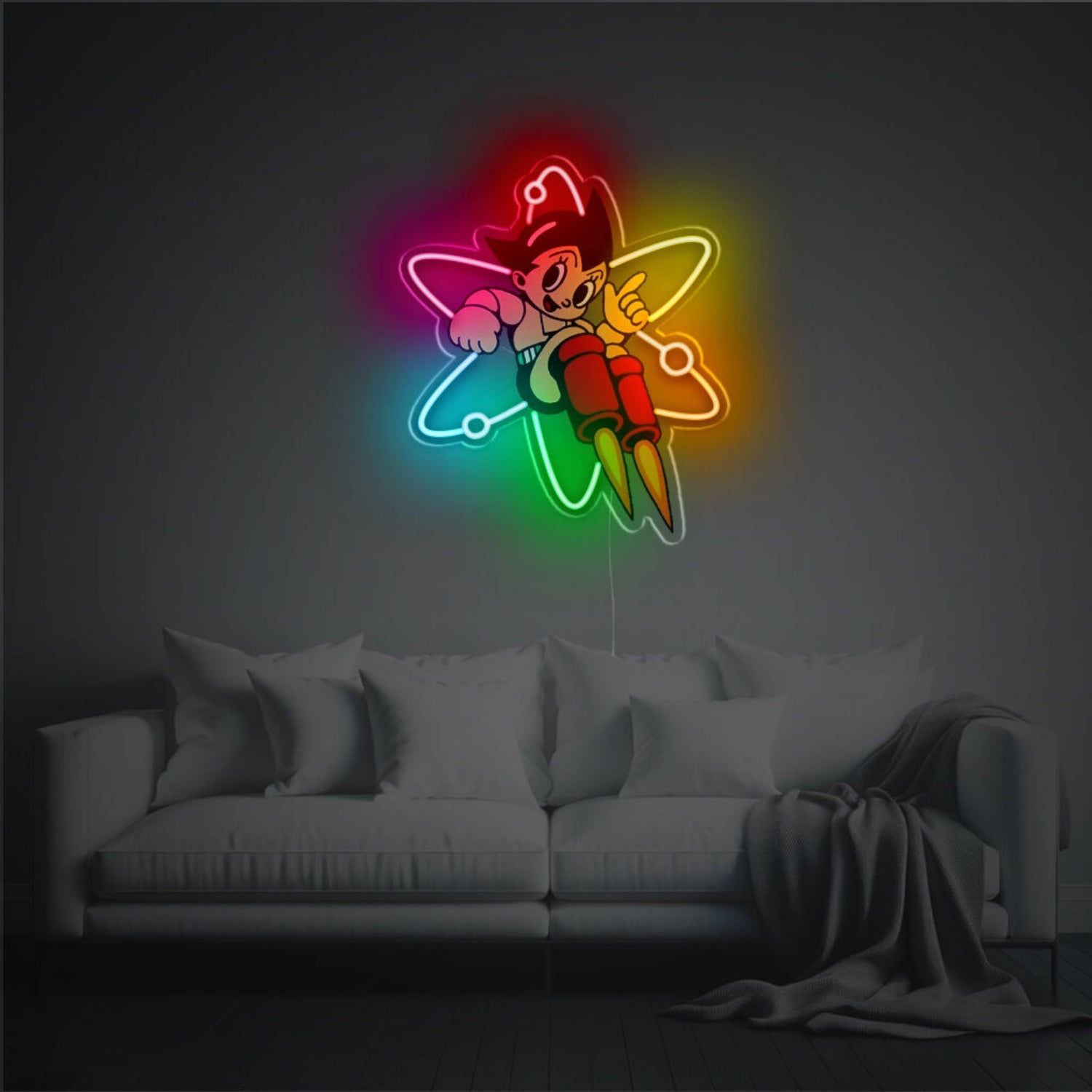 Astro In Atomic Structure Led Neon Acrylic Artwork Home Decor | Shineneon