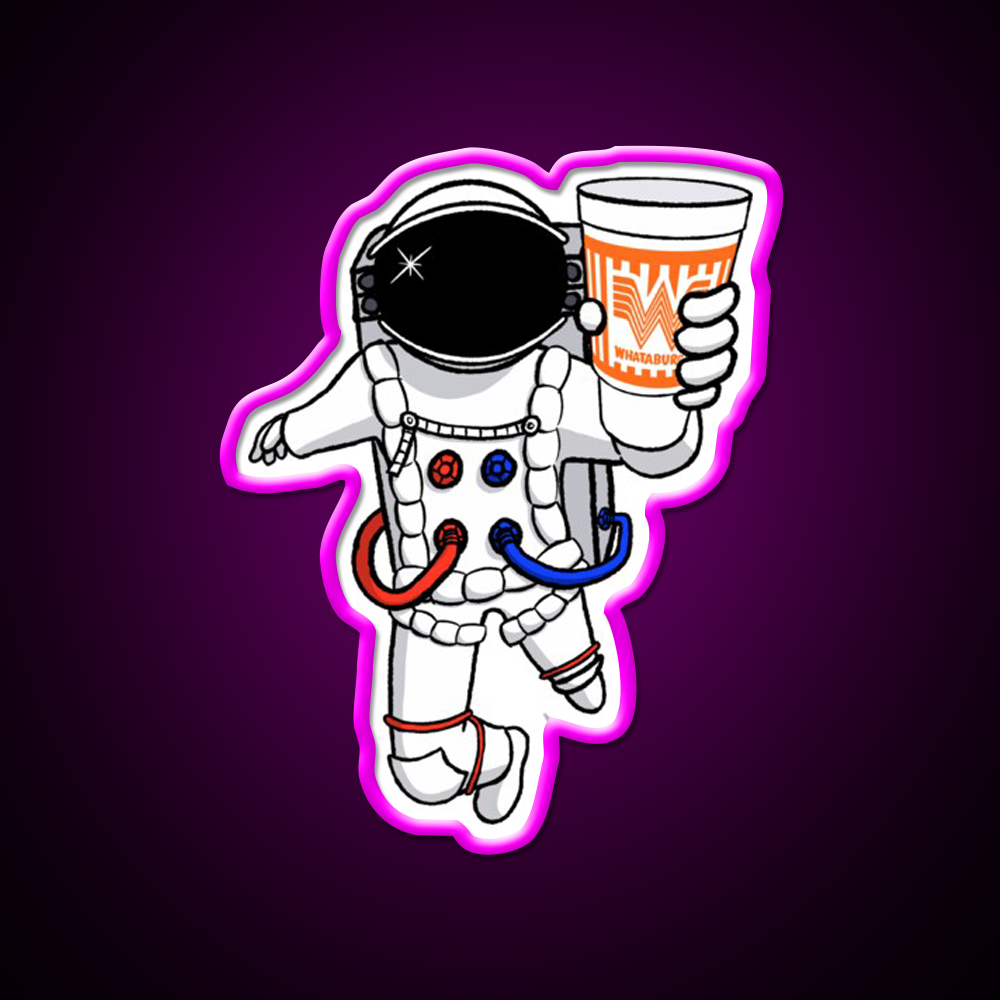 Astroburger Fast Food Led Neon Sign For Burger Place Rgb Color