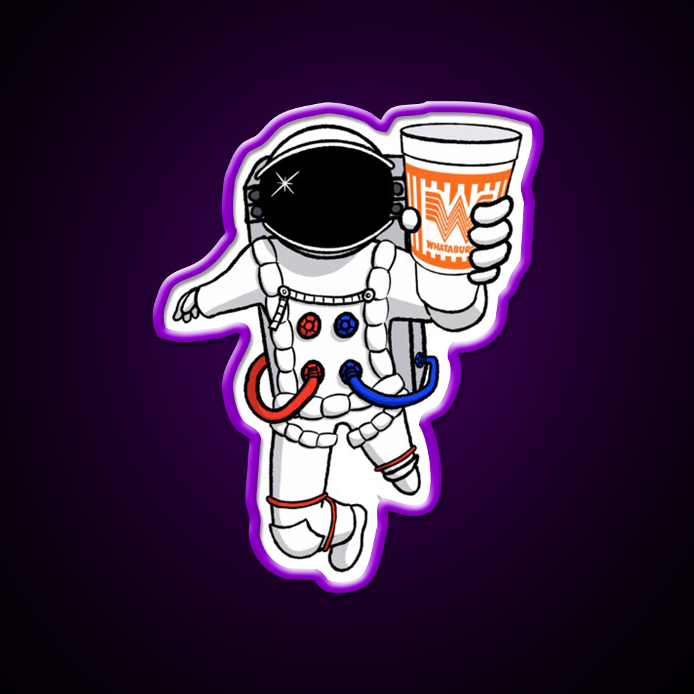 Astroburger Fast Food Led Neon Sign For Burger Place Rgb Color