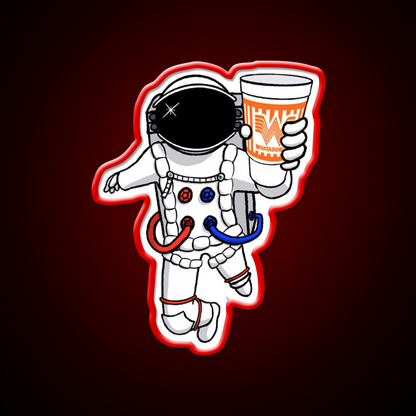 Astroburger Fast Food Led Neon Sign For Burger Place Rgb Color