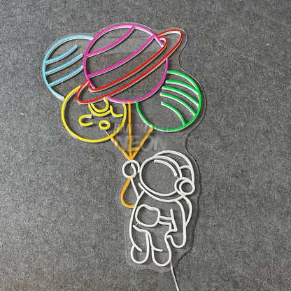 Astronaut Burger Led Neon Sign Hamburger Lover Gifts | Shineneon