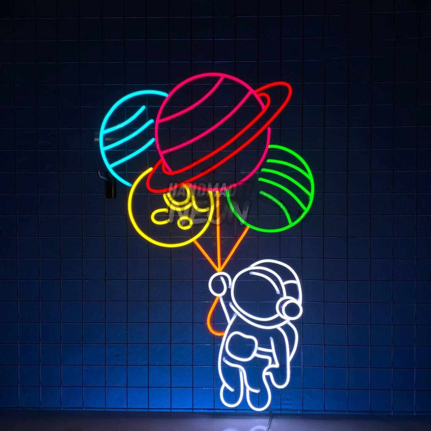 Astronaut Burger Led Neon Sign Hamburger Lover Gifts | Shineneon