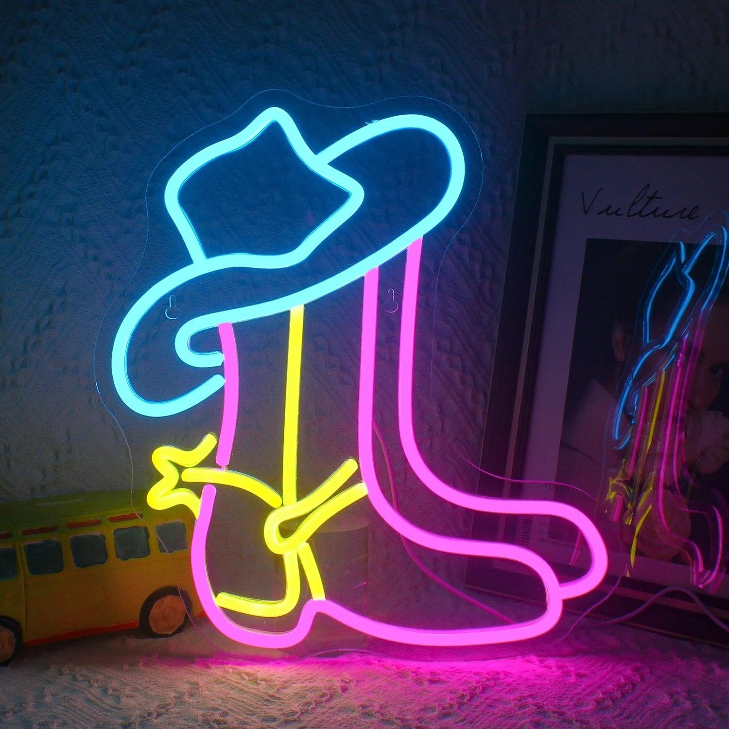 Cowboy Boot LED Neon Sign Affortable Neon Sign | Shineneon