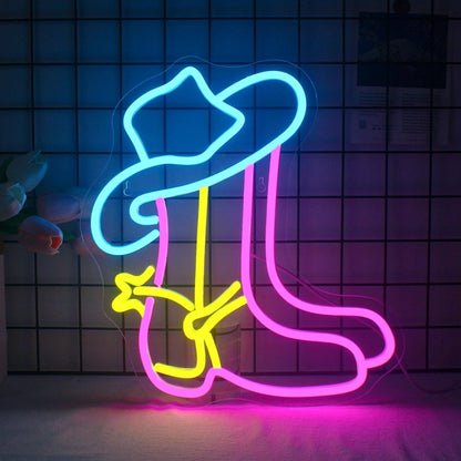 Cowboy Boot LED Neon Sign Affortable Neon Sign | Shineneon