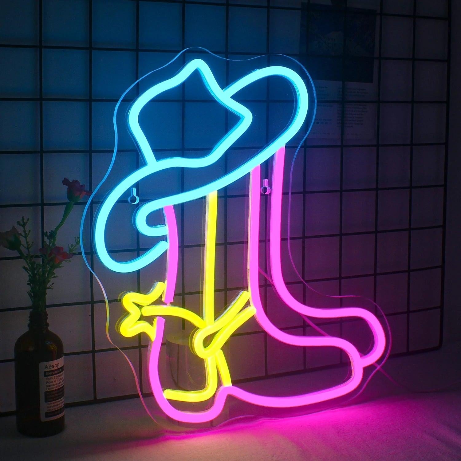 Cowboy Boot LED Neon Sign Affortable Neon Sign | Shineneon