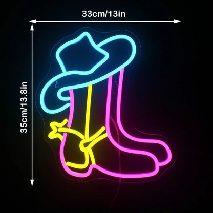 Cowboy Boot LED Neon Sign Affortable Neon Sign | Shineneon