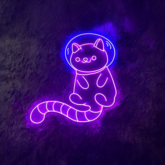 Astronaut Cat Neon Sign