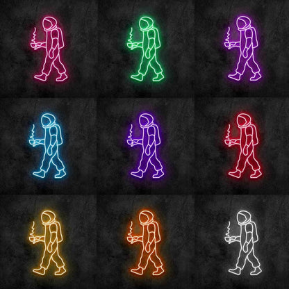 Astronaut Coffee Led Neon Sign For Space And Coffee Lovers | Shineneon