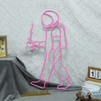 Astronaut Coffee Led Neon Sign For Space And Coffee Lovers | Shineneon