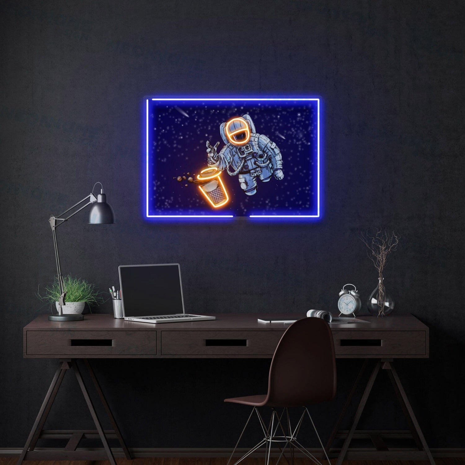 Astronaut Coffee Led Uv Led Neon Sign Coffee Wall Decor - Shineneon