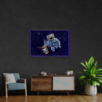 Astronaut Coffee Led Uv Led Neon Sign Coffee Wall Decor - Shineneon
