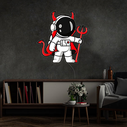 Astronaut Devil Neon Acrylic Artwork | Shineneon