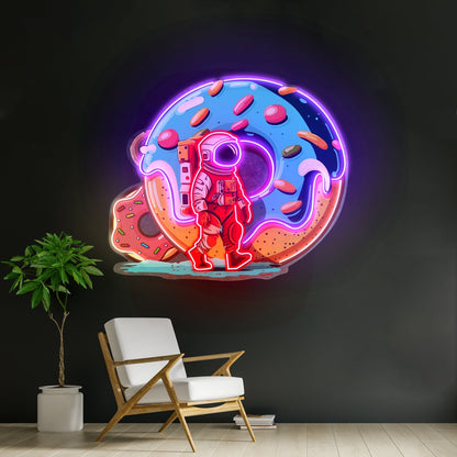 Astronaut Donut Custom Led Signs Artwork For Sale - Shineneon