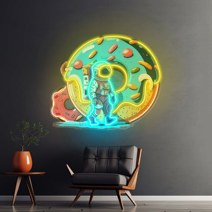 Astronaut Donut Custom Led Signs Artwork For Sale - Shineneon