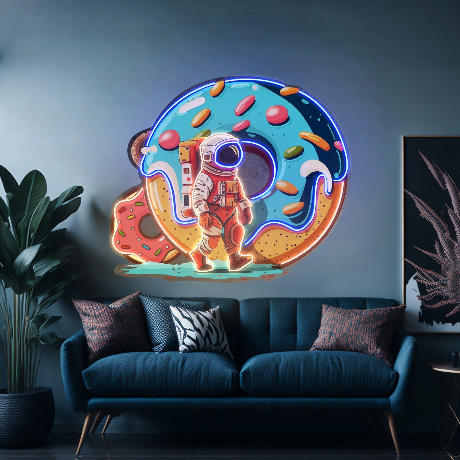 Astronaut Donut Custom Led Signs Artwork For Sale