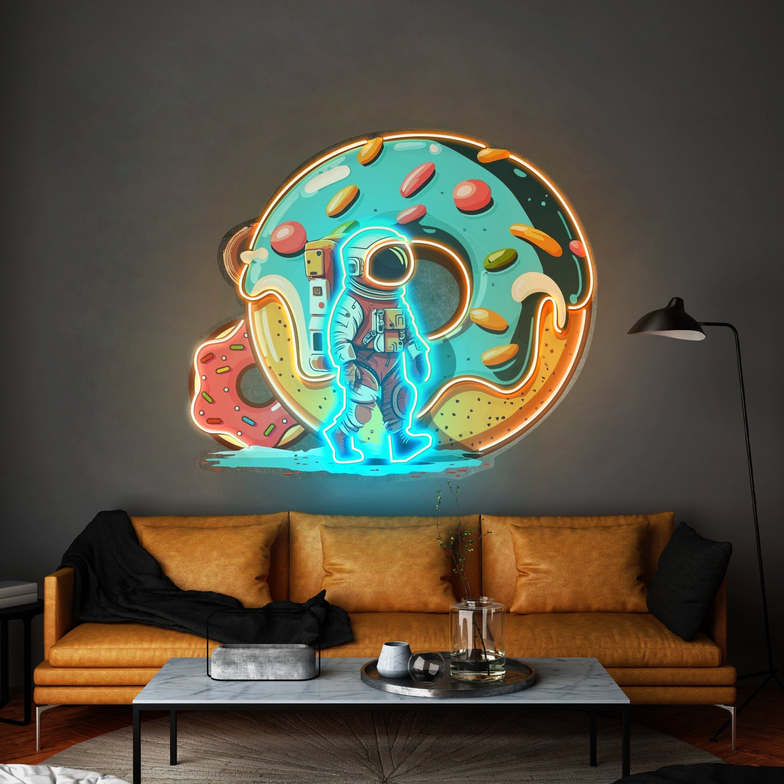Astronaut Donut Custom Led Signs Artwork For Sale