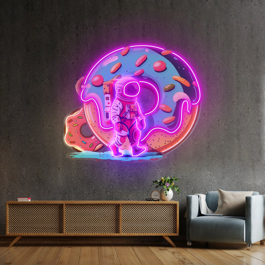 Astronaut Donut Custom Led Signs Artwork For Sale